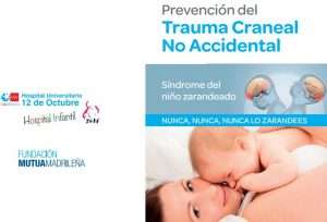 cartel de la campaña prevencion zarandeo bebé 12 de octubre y mutua