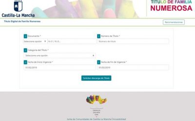 Castilla La Mancha permitirá alternar el título de Familia Numerosa en la custodia compartida